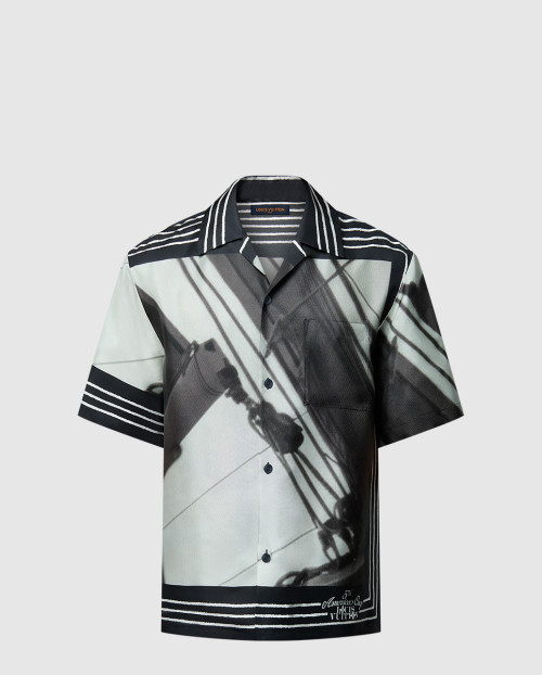 [LOUIS VUITTON-루이비통]프린티드 쇼트 슬리브드 실크 셔츠 1AFVTQ