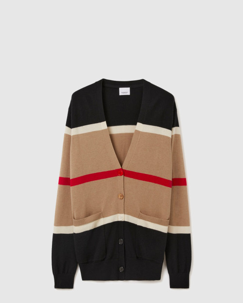 [BURBERRY-버버리]스트라이프 캐시미어 실크 카디건 80484241