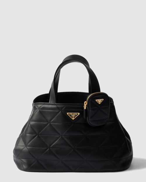 [PRADA-프라다]스티치 장식 미디엄 가죽 토트백 1BG545