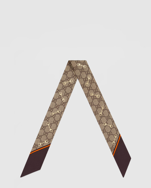 [GUCCI-구찌]GG 프린트 홀스빗 실크 넥 보우 663719