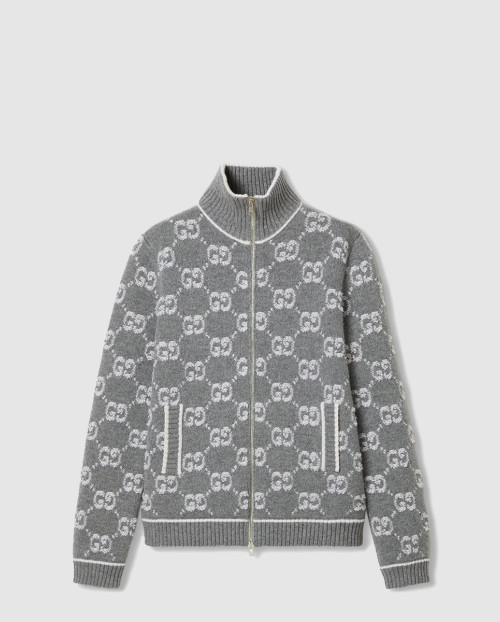 [GUCCI-구찌]GG 부클레 스티치 자카드 가디건 814285