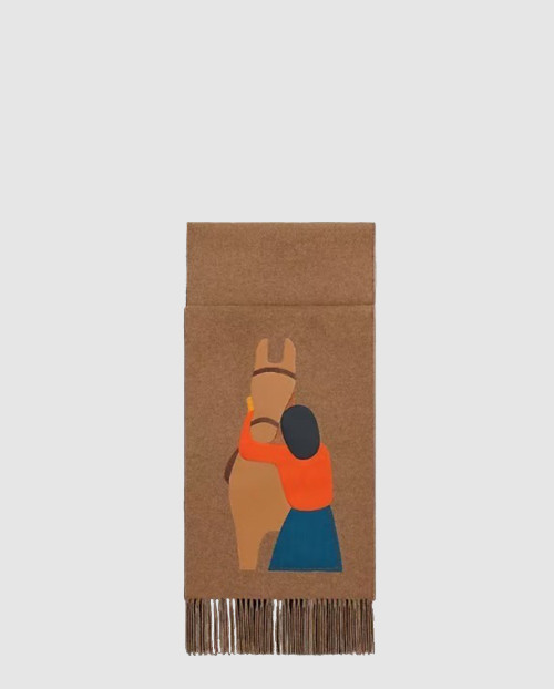 [HERMES-에르메스]준마의 포옹 털 스카프