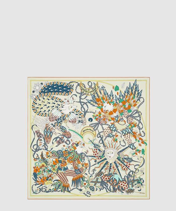 레플리카|이미테이션 hermes-에르메스le-sacre-des-saisons-90-까레-실크-스카프-4