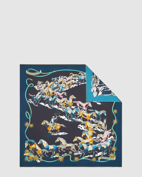 [HERMES-에르메스]Les Mustangs II double face 스카프 90