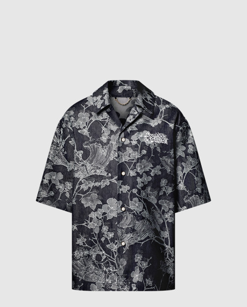 [LOUIS VUITTON-루이비통]쇼트 슬리브드 데님 셔츠 1AFQZB