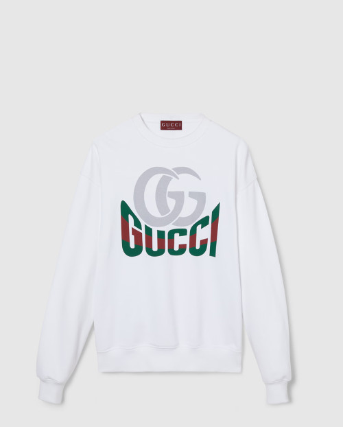 [GUCCI-구찌]프린트 코튼 저지 스웨트셔츠 795510