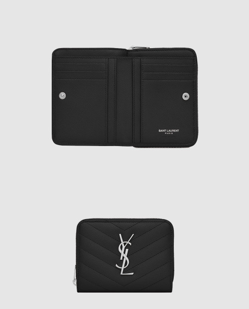 [SAINT LAURENT-생로랑]컴팩트 지퍼 어라운드 지갑 668288