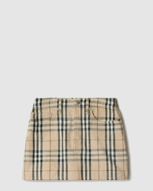 [BURBERRY-버버리]체크 데님 미니 스커트 80996751