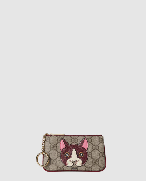 [GUCCI-구찌]고양이 디테일의 GG 키 케이스 818768