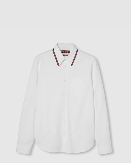 [GUCCI-구찌]웹(Web) 디테일 옥스포드 코튼 셔츠 814560