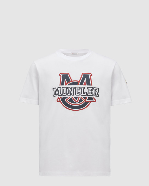 [MONCLER-몽클레어]바시티 로고 모티프 코튼 티셔츠