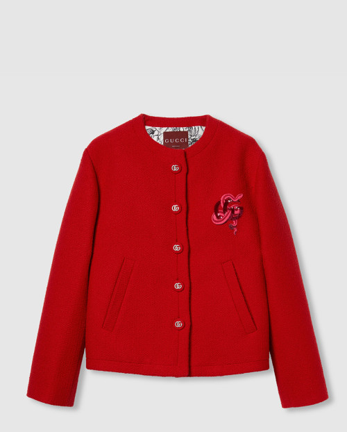 [GUCCI-구찌]자수 울 재킷 816195