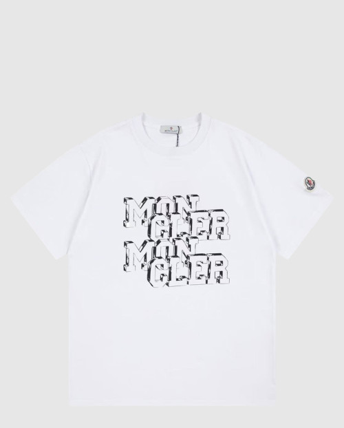 [MONCLER-몽클레어]로고 패치 코튼 티셔츠