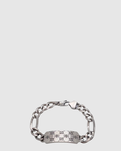 [GUCCI-구찌]벌 GG 인그레이빙 체인 실버 팔찌 728264