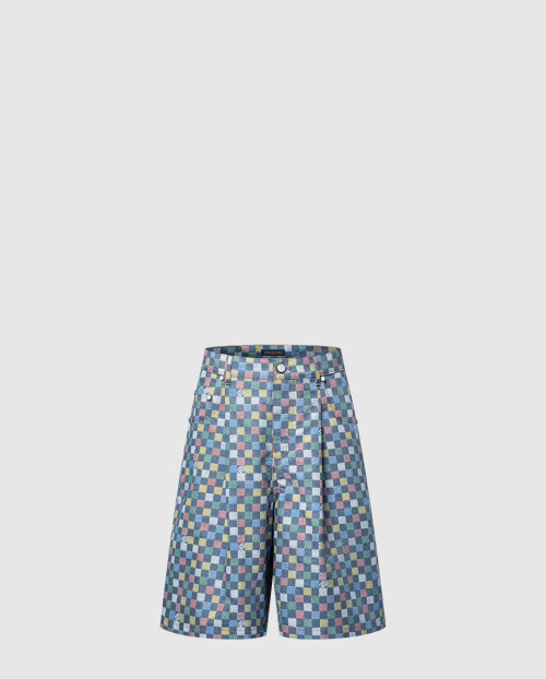 [LOUIS VUITTON-루이비통]다미에 와이드 샴브레이 쇼츠 1AHCSD