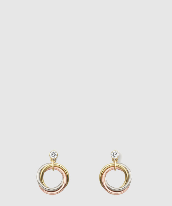 [CARTIER-까르띠에]브릴리언트 컷 다이아몬드 이어링 B8301462