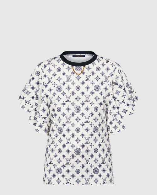 [LOUIS VUITTON-루이비통]모노그램 플라운스 슬리브 티셔츠 1AGQB1