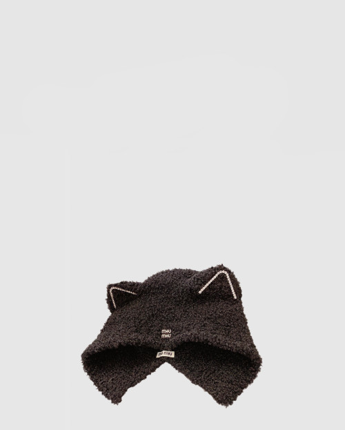 [MIUMIU-미우미우]양털 귀달이 모자 5HC552