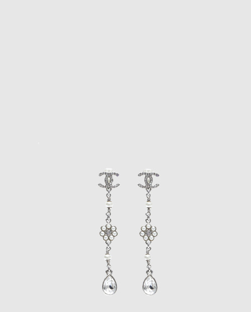 [CHANEL-샤넬]꽃 진주 귀걸이 AB7137