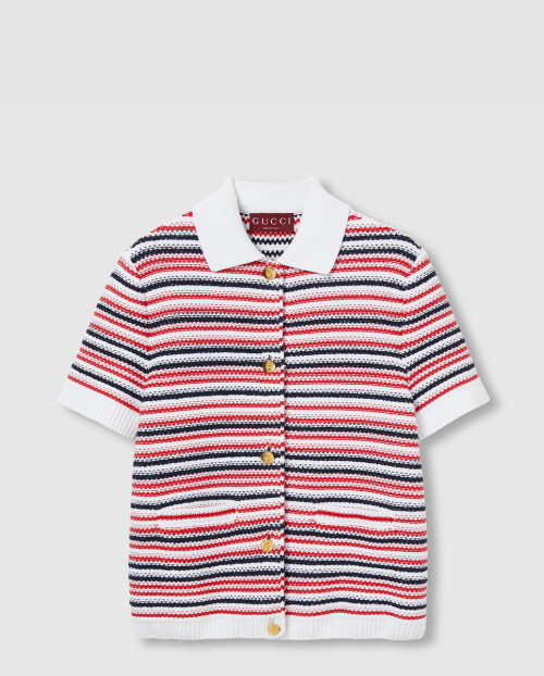 [GUCCI-구찌]파인 울 폴로 탑 ‎818611