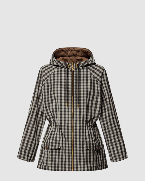 [LOUIS VUITTON-루이비통]체크 후디드 파카 1AGNEU