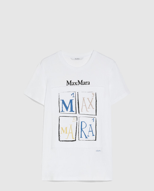 [MAXMARA-막스마라]프린트 코튼 레귤러 티셔츠