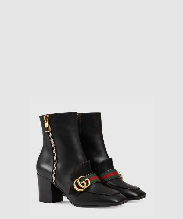 [GUCCI-구찌]미드힐 앵클 부츠 432063