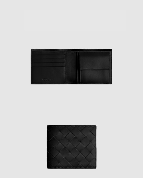 [BOTTEGA-보테가베네타]동전 지갑을 갖춘 인트레치아토 폴더형 지갑 605722