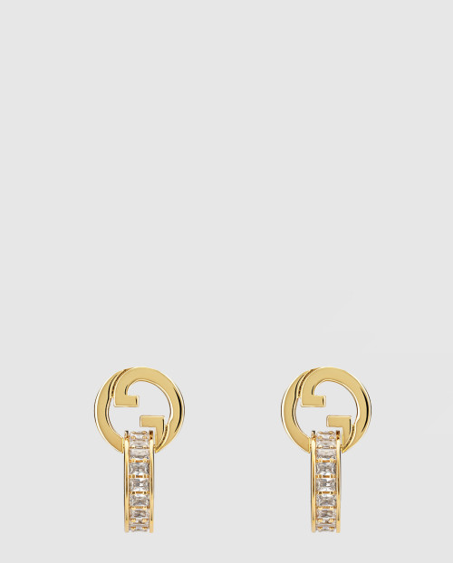 [GUCCI-구찌]블론디 시리즈 크리스털 이어링 ‎837271