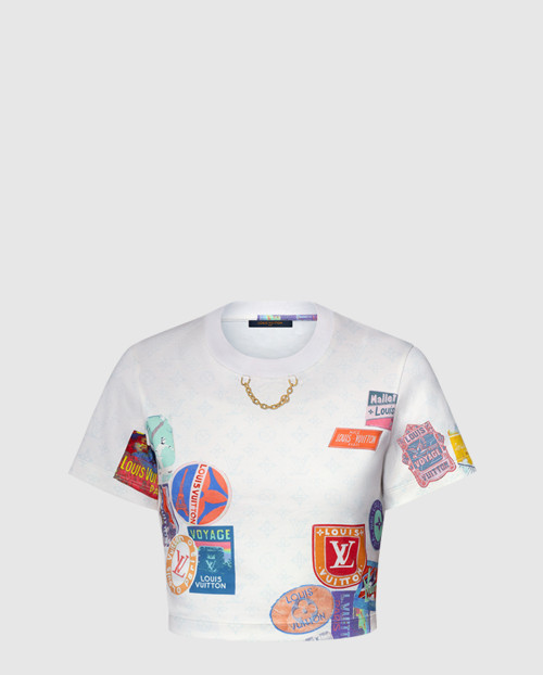 [LOUIS VUITTON-루이비통]마히나 패치 프린트 크롭 톱 1AHITK