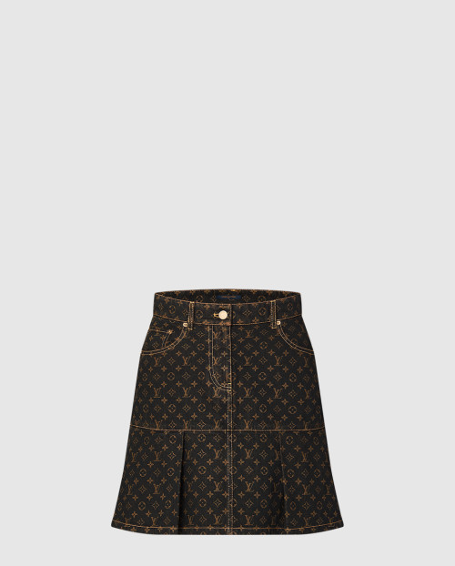 [LOUIS VUITTON-루이비통]모노그램 데님 플리츠 스커트 1AIBBM