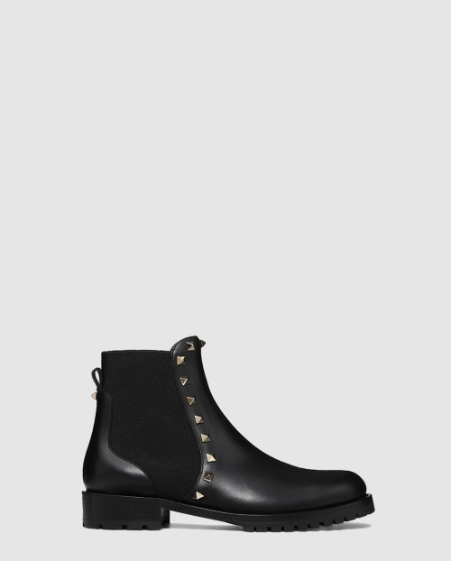 [VALENTINO-발렌티노]락스터드 리벳 앵클 부츠