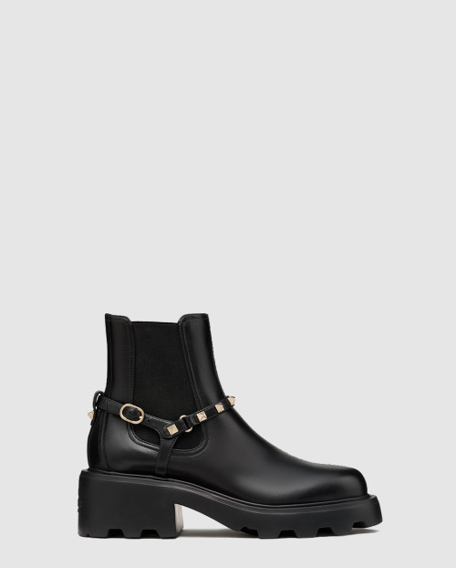 [VALENTINO-발렌티노]송아지 가죽 비틀 부츠