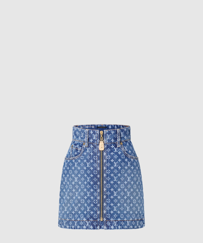 레플리카|이미테이션 louis-vuitton-루이비통모노그램-데님-미니-스커트-1ahiaj