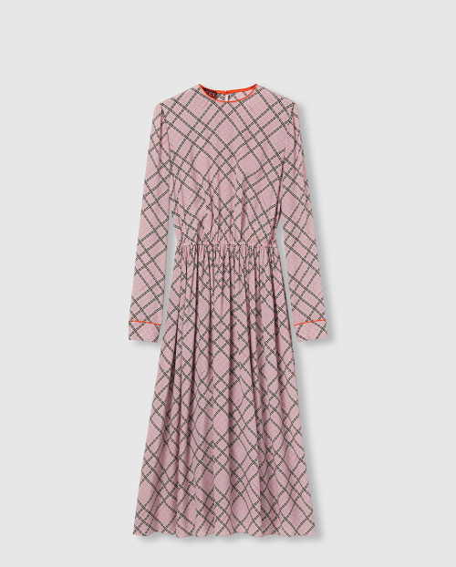 [GUCCI-구찌]프린트 멀버리 실크 드레스 813262