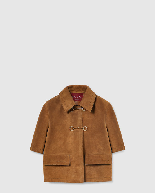 [GUCCI-구찌]말빗이 달린 스웨이드 재킷 815070