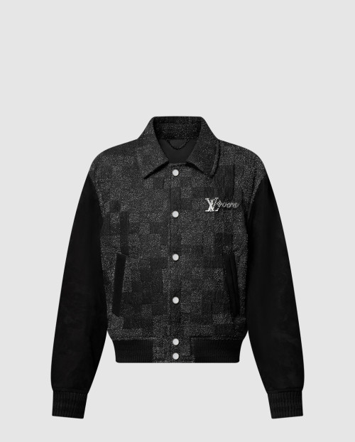 [LOUIS VUITTON-루이비통]믹스 레더 바시티 블루종 1AHBUW