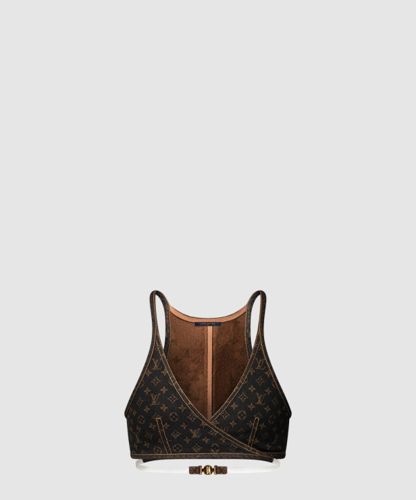 [LOUIS VUITTON-루이비통]데님 크리스크로스 모노그램 모티브 크롭 탑 1AIBFC