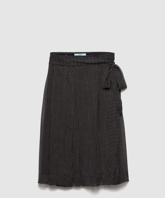 레플리카|이미테이션 prada-프라다프린트-시폰-랩-스커트-p191w