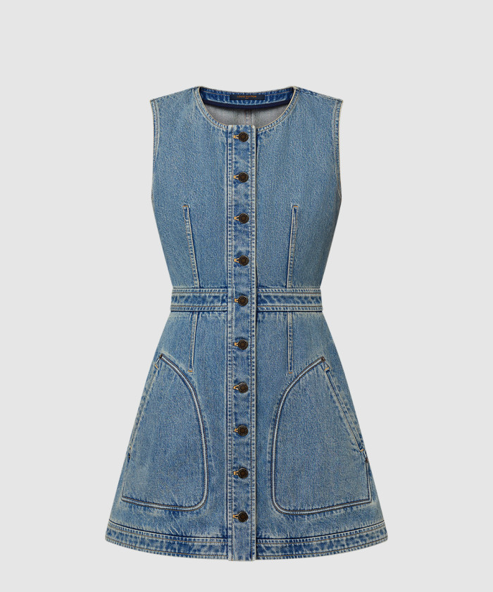 레플리카|이미테이션 louis-vuitton-루이비통버튼-프론트-데님-드레스-1ahhs0