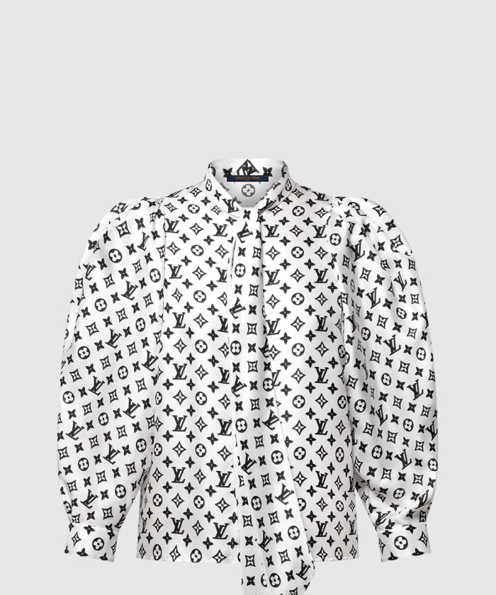 레플리카|이미테이션 louis-vuitton-루이비통3d-모노그램-퍼프-슬리브-블라우스-1ahhja