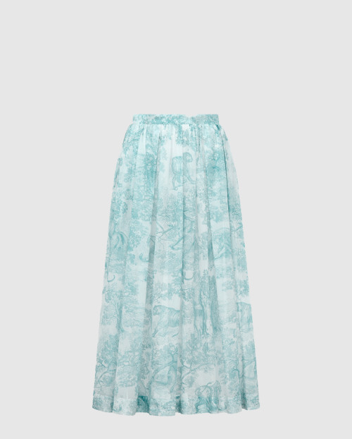 [DIOR-디올]Dioriviera 플레어 미디 스커트 441J9