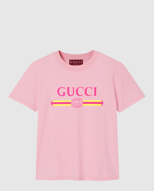 [GUCCI-구찌]프린트 디테일의 코튼 저지 티셔츠 838011