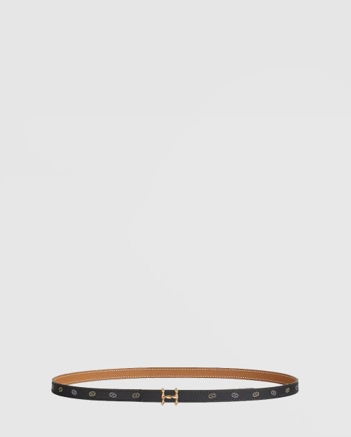 [HERMES-에르메스]밀론 H 버클 양면 가죽 밴드