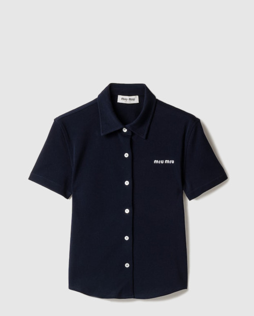 [MIUMIU-미우미우]코튼 피케 셔츠 MK1981