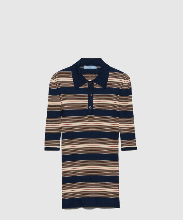 [PRADA-프라다]스트라이프 코튼 폴로 셔츠 P24R2U