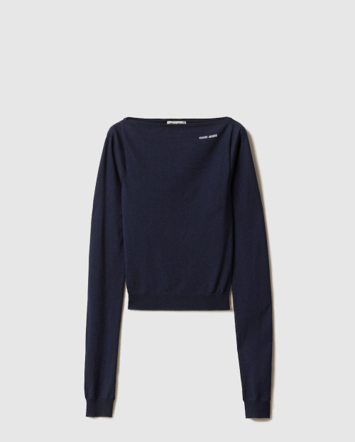 [MIUMIU-미우미우]울 보트넥 스웨터 MMLA85