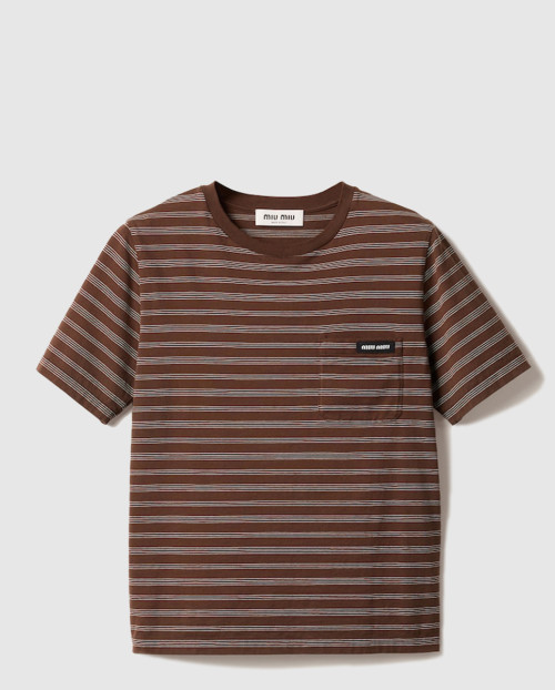 [MIUMIU-미우미우]저지 티셔츠 MJN537