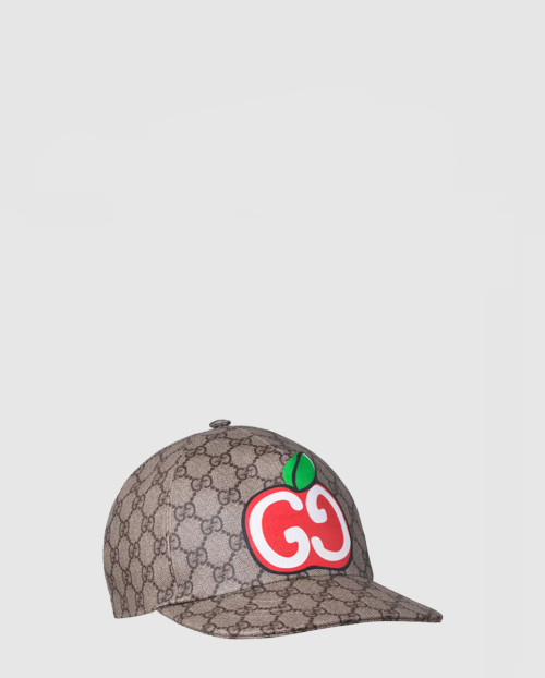 [GUCCI-구찌]애플 프린트 GG 벨크로 스트랩 캡 628446