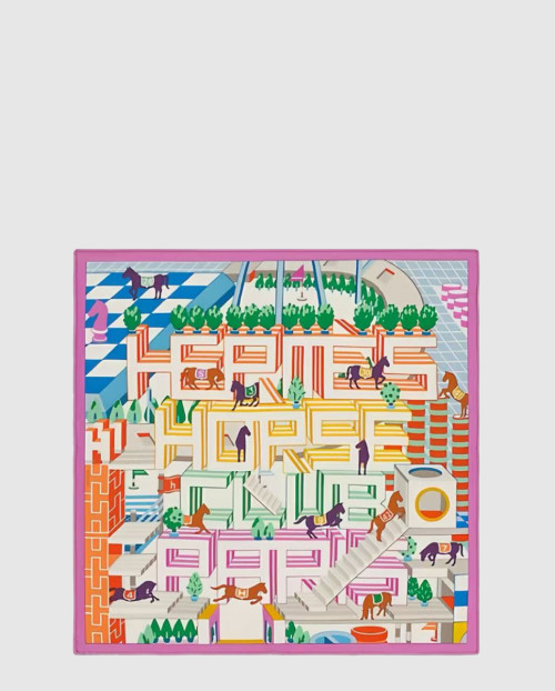 [HERMES-에르메스]Horse Club Detail  스카프 90